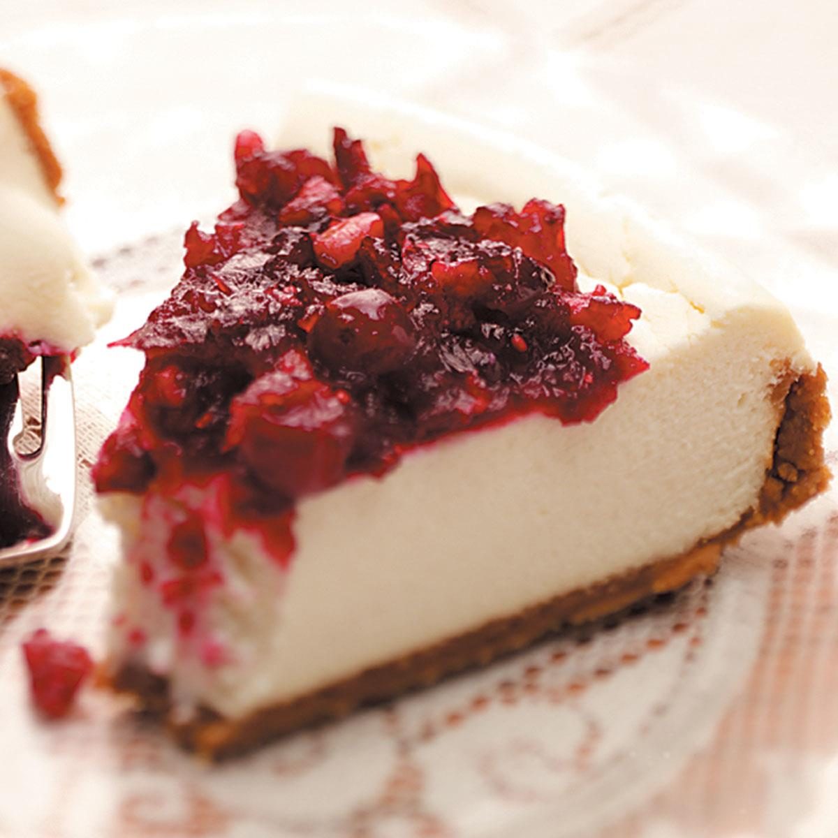 Creamy Cranberry Cheesecake Recipe | Taste of Home