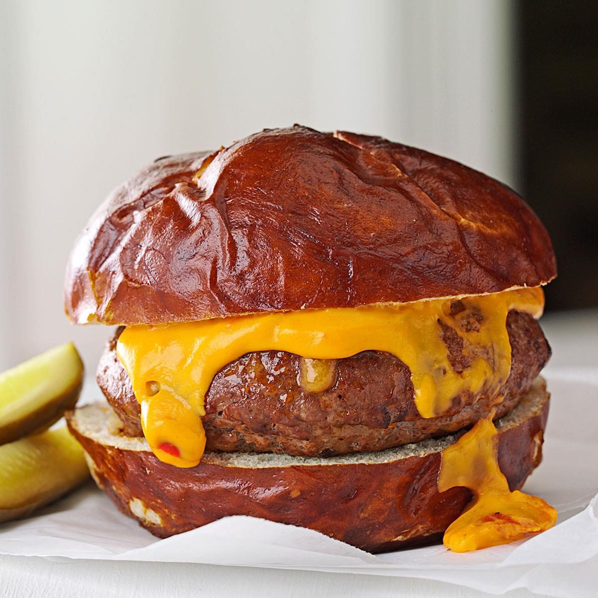 Favorite Chili Cheeseburgers Recipe | Taste of Home