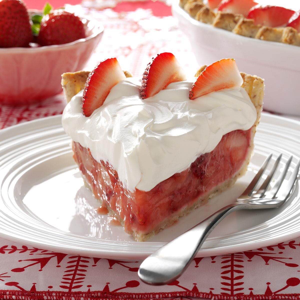 Fresh Strawberries &amp; Amaretto Cream Pie Recipe | Taste of Home