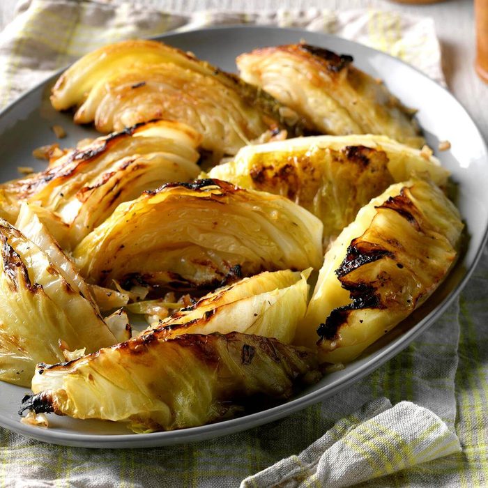 Grilled cabbage