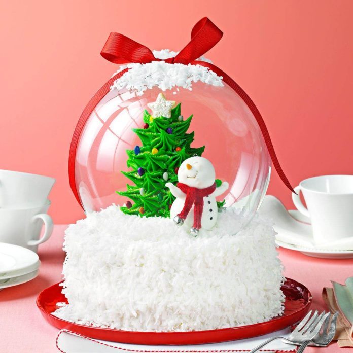 Holiday Snow Globe Cake Recipe | Taste of Home