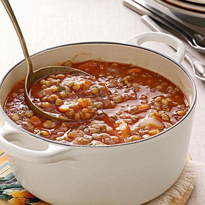 Lentil-Tomato Soup Recipe | Taste of Home