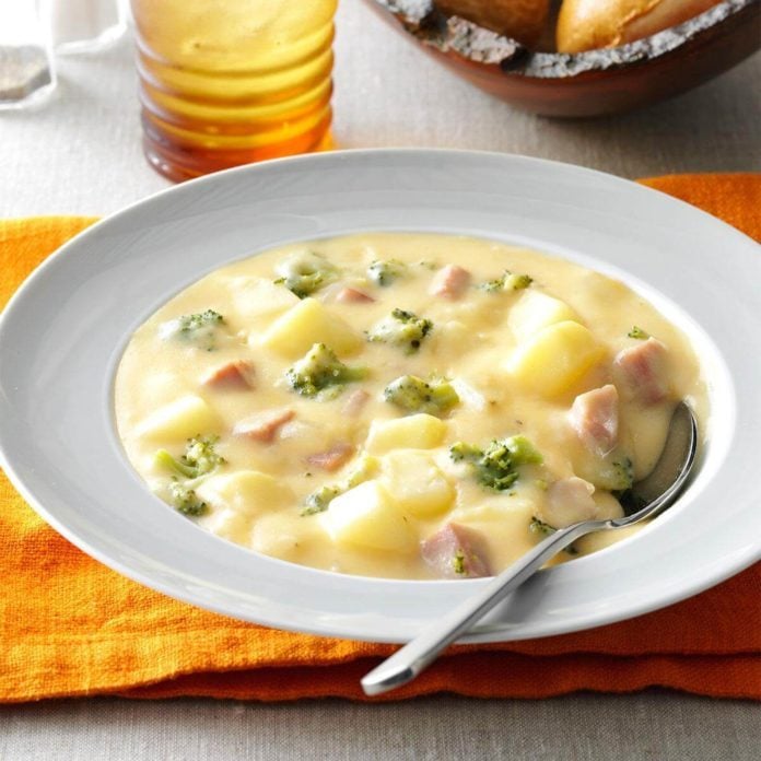 makeover cheesy ham ‘n’ potato soup