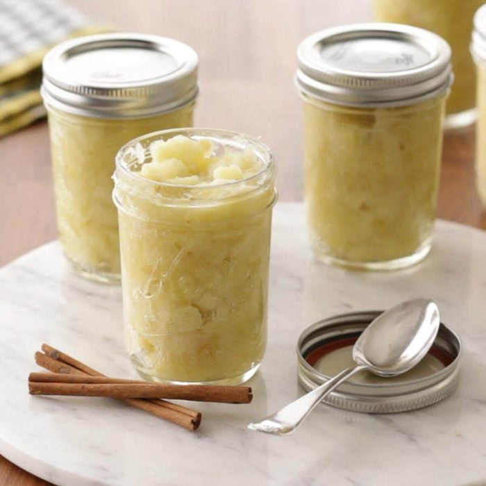 jars of apple sauce