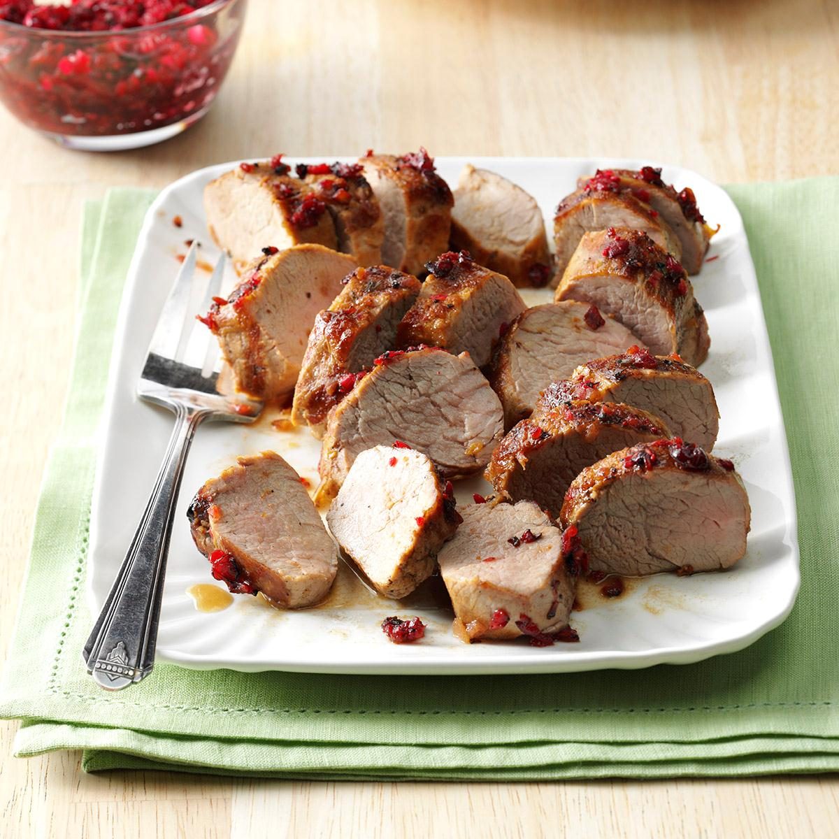 Pork Tenderloin with Cranberry-Orange Relish Recipe | Taste of Home