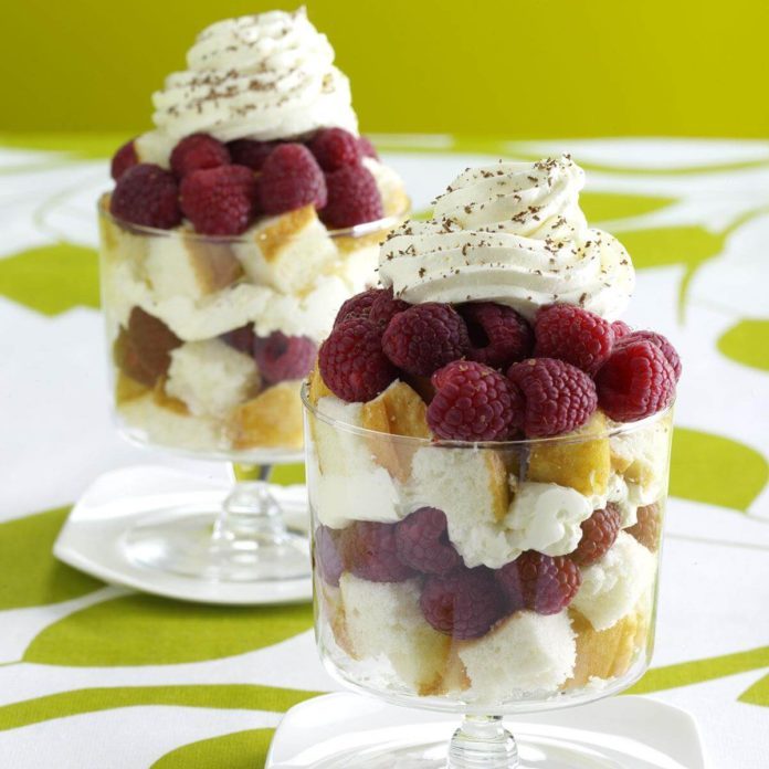 Raspberry Cheesecake Trifle Recipe | Taste of Home