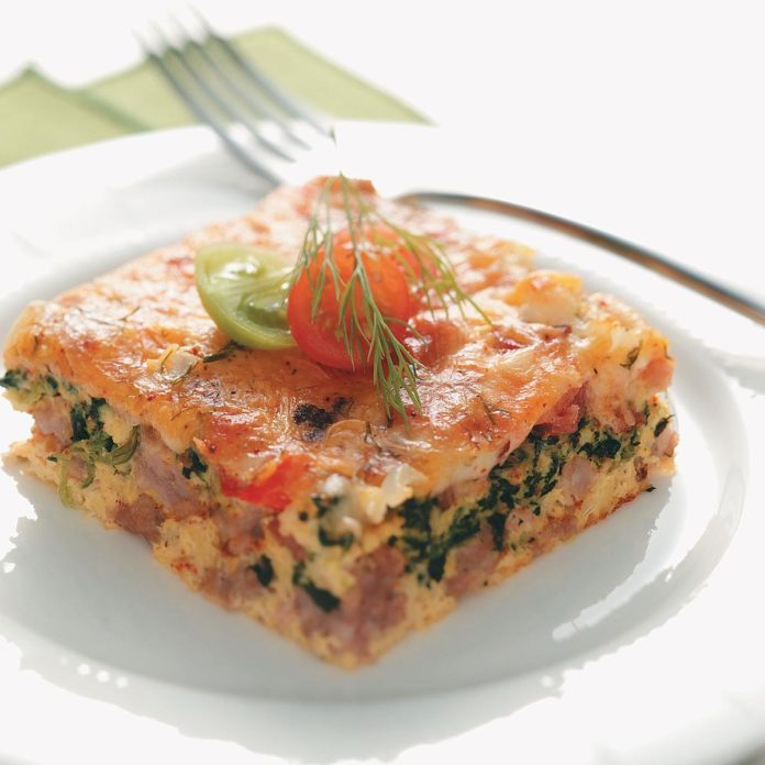 spinach and sausage egg bake