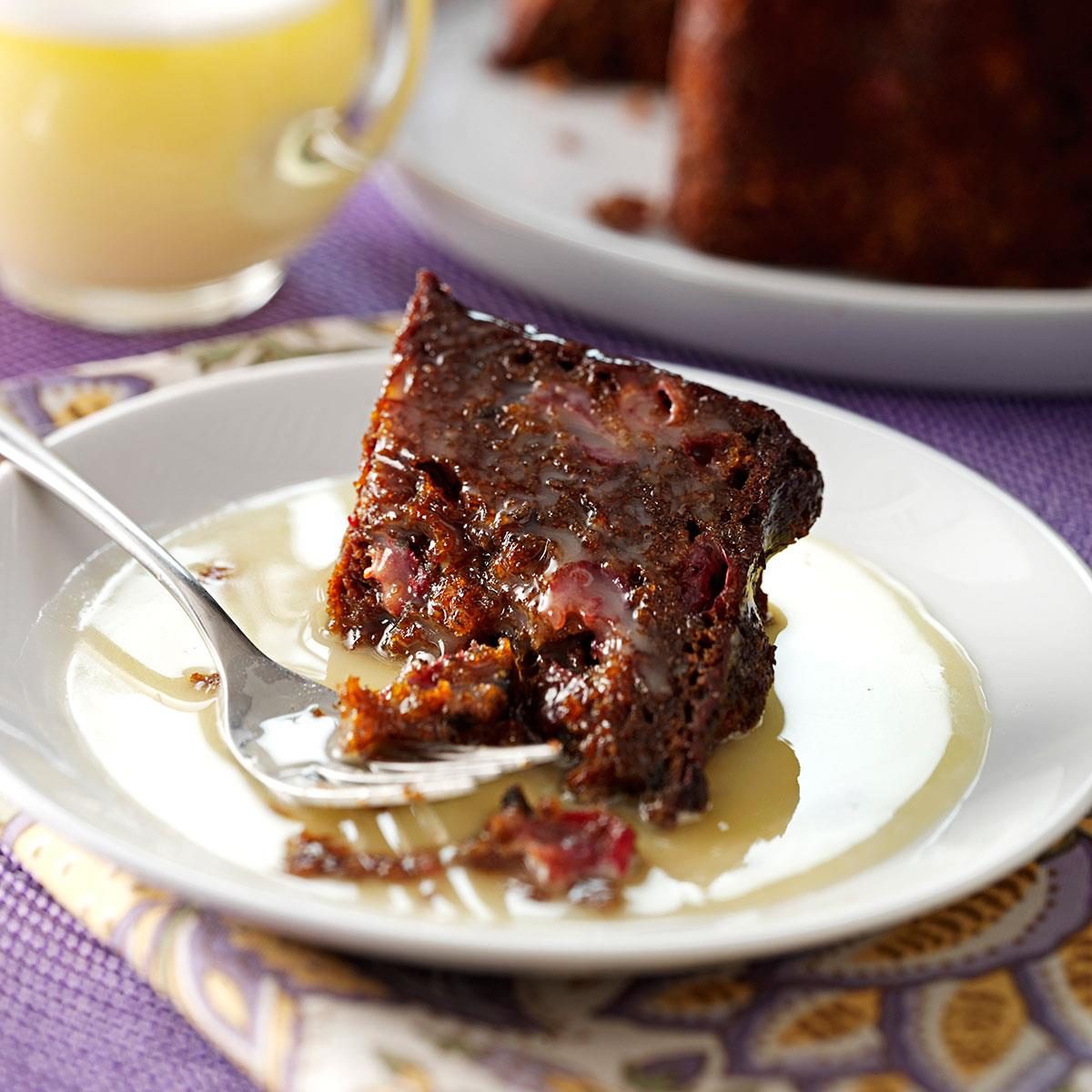 Steamed Cranberry-Molasses Pudding Recipe | Taste of Home