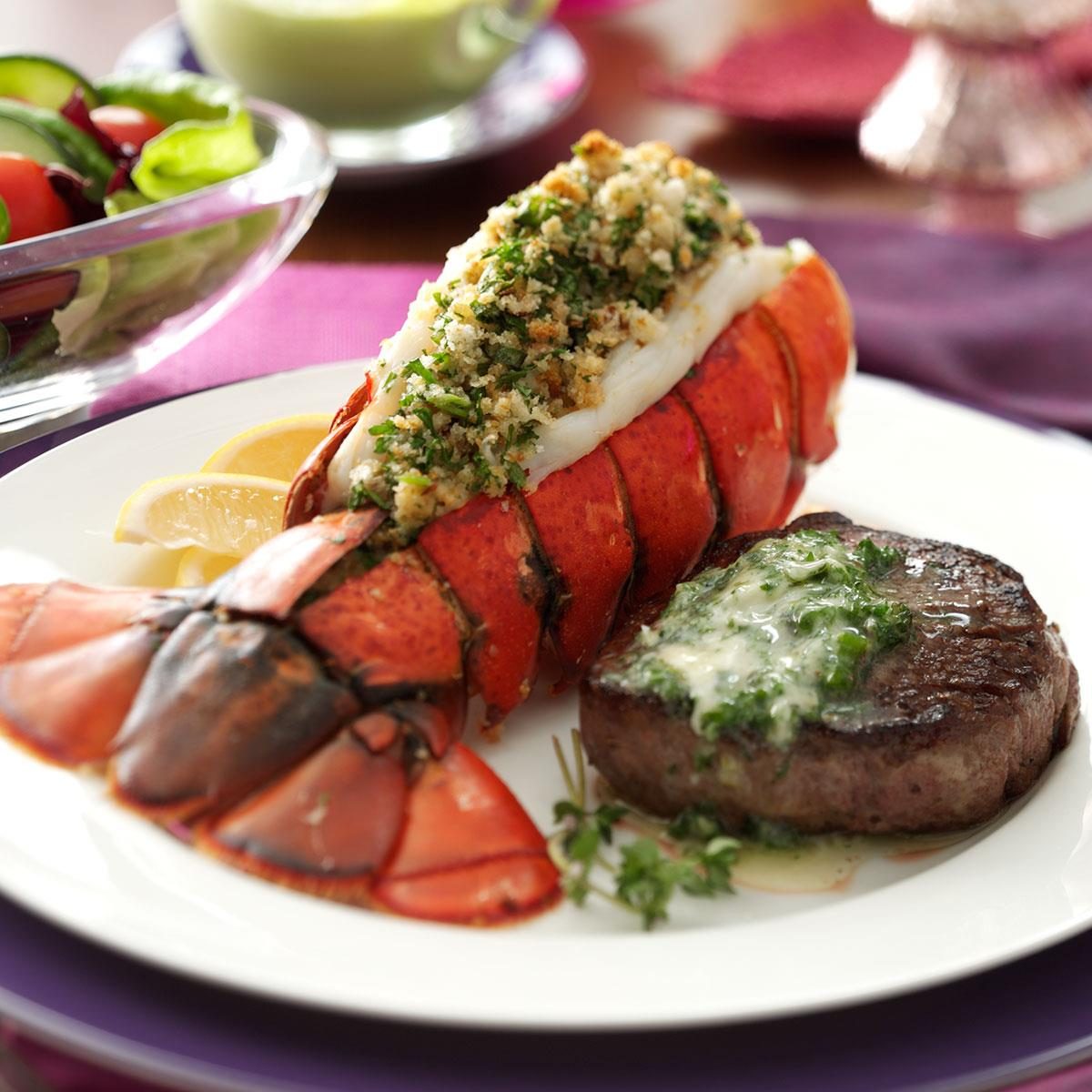 steak and lobster dinner menu ideas
