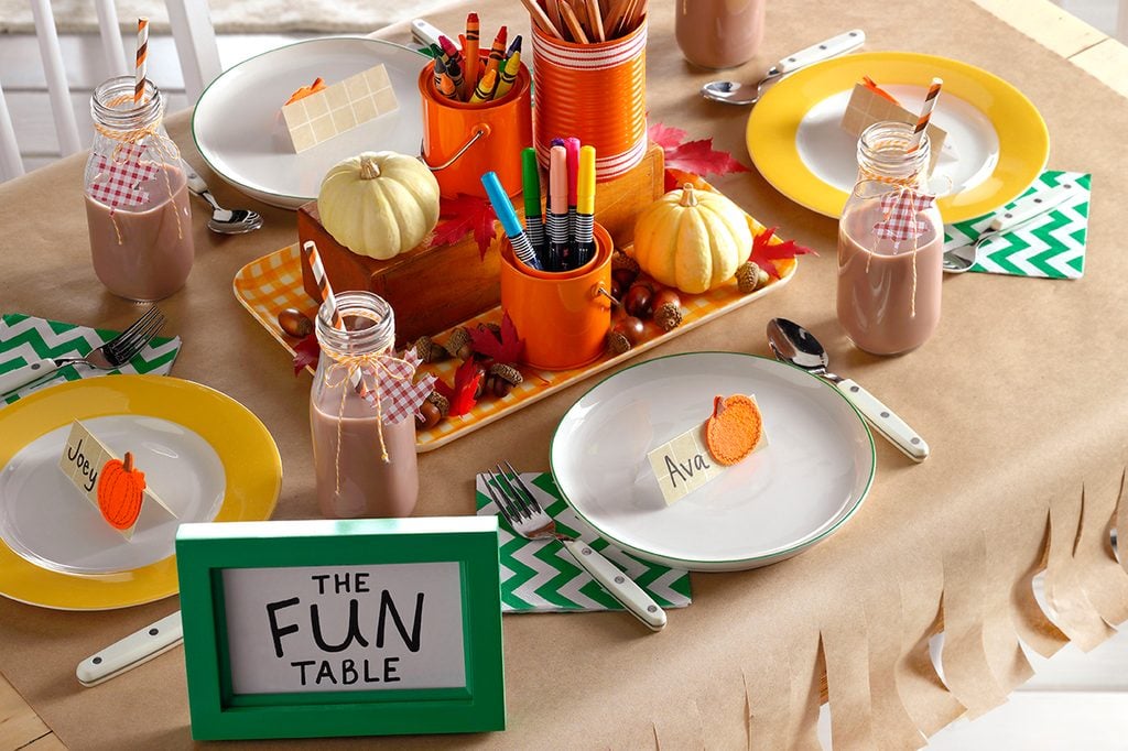 Kids table for Thanksgiving