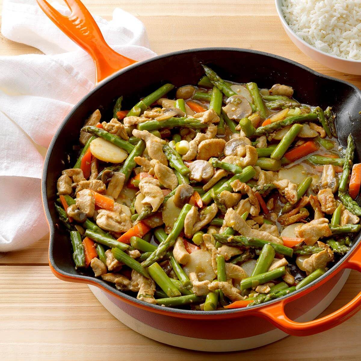 Turkey Asparagus Stir-Fry Recipe | Taste of Home