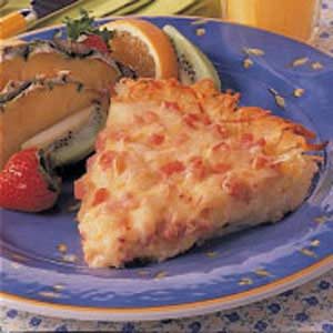 hash brown ham quiche