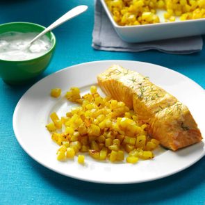 Poached Salmon with Dill and Turmeric