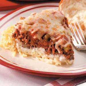 Image result for spaghetti pie