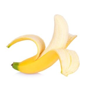 Half peeled Banana