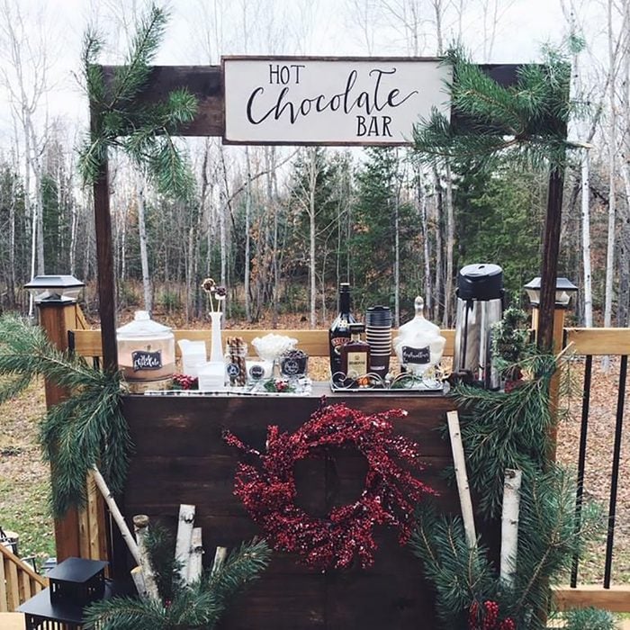 A hot chocolate stand.
