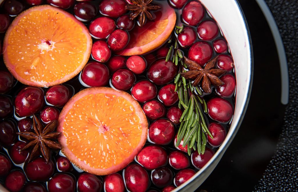 Making Cranberry Sauce with Oranges, Star Anise, and Rosemary