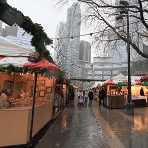 NEW YORK, NY, USA-DEC 10: Holiday Market at Columbus Circle