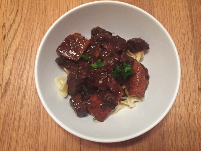 Boeuf bourguignon with pars