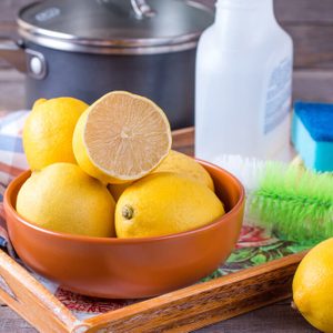 Eco-friendly natural cleaners; lemon