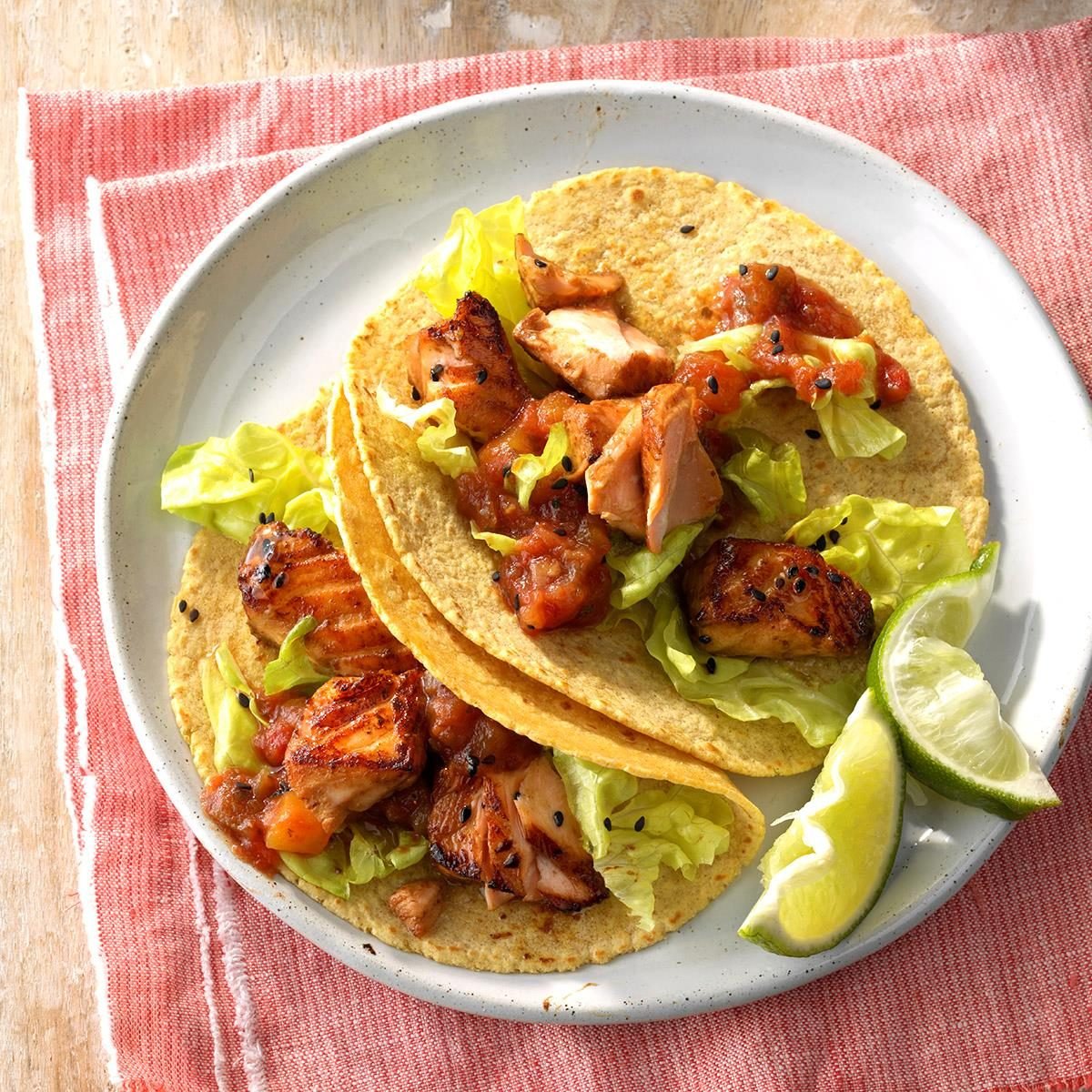 Asian Salmon Tacos