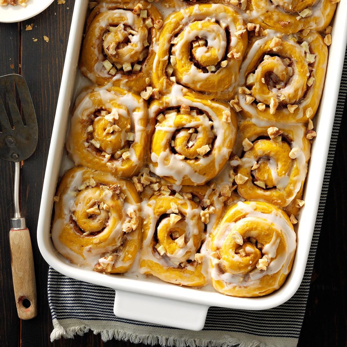 Autumn Sweet Rolls with Cider Glaze