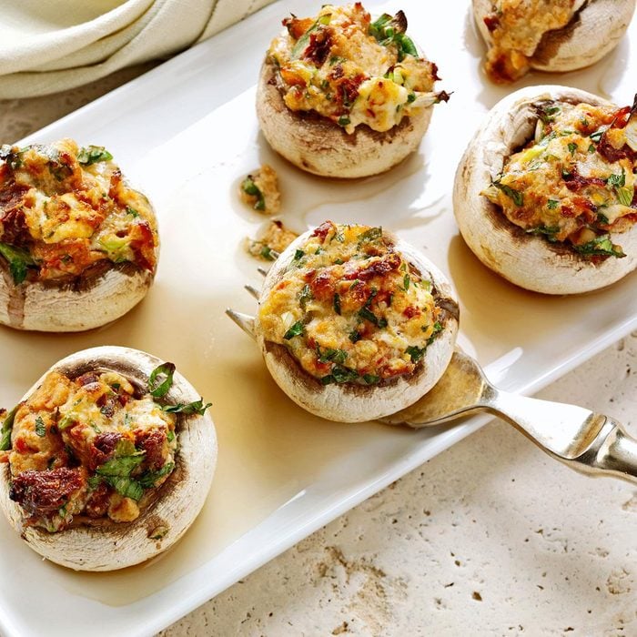 Bacon and Fontina Stuffed Mushrooms