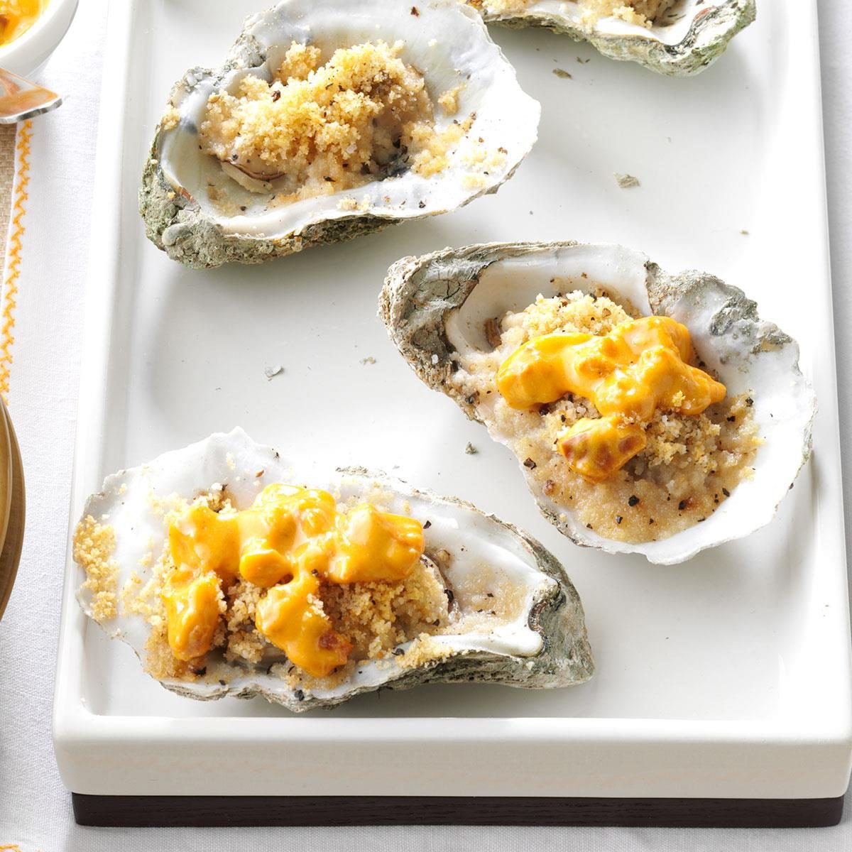 Champagne: Baked Oysters with Tasso Cream
