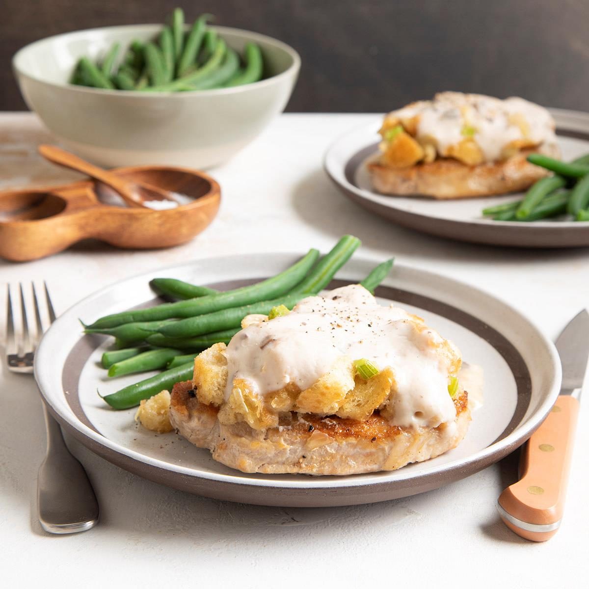 Baked Pork Chops with Stuffing