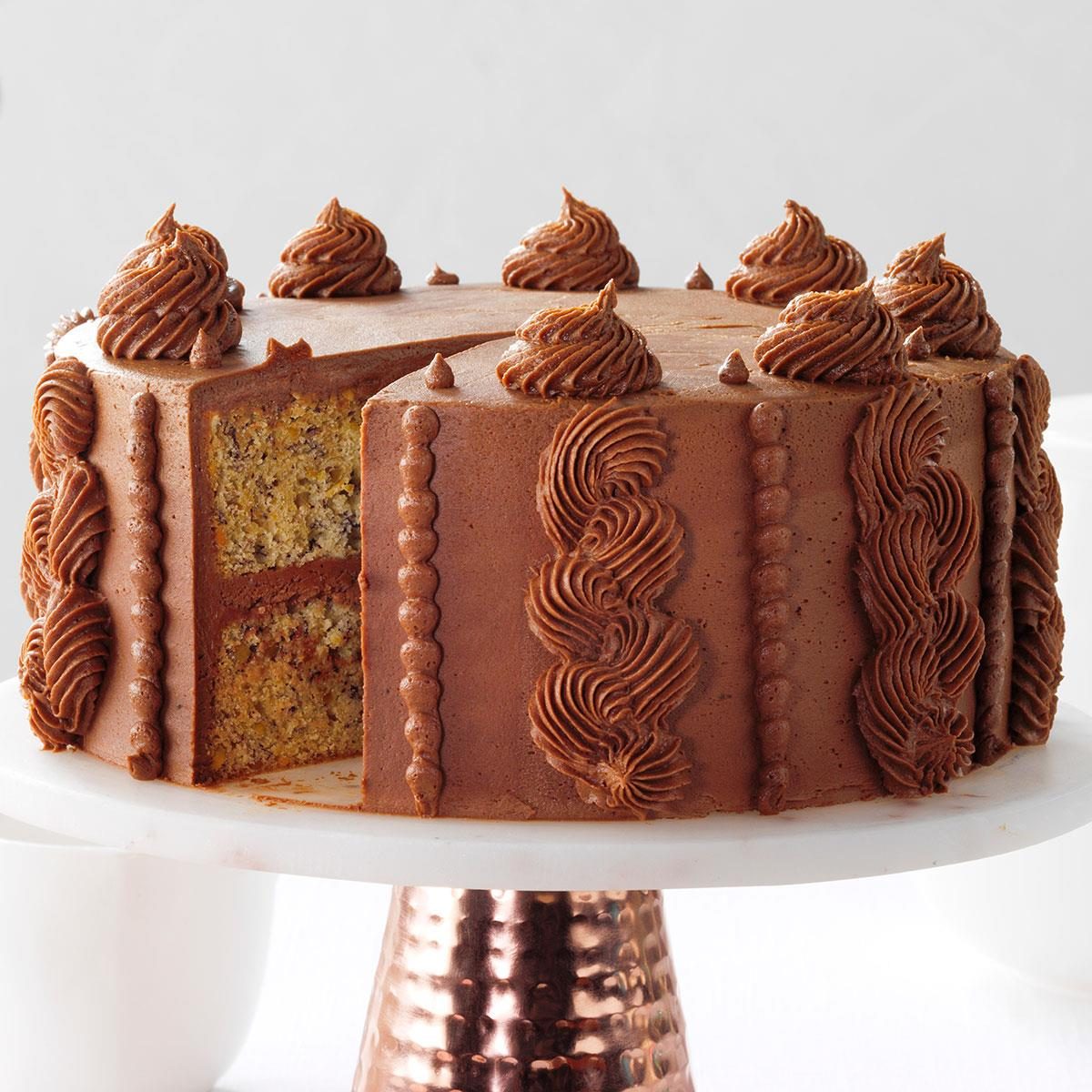 Banana Cake with Chocolate Frosting