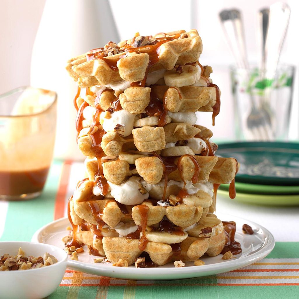 Banana-Nut Waffle Cake