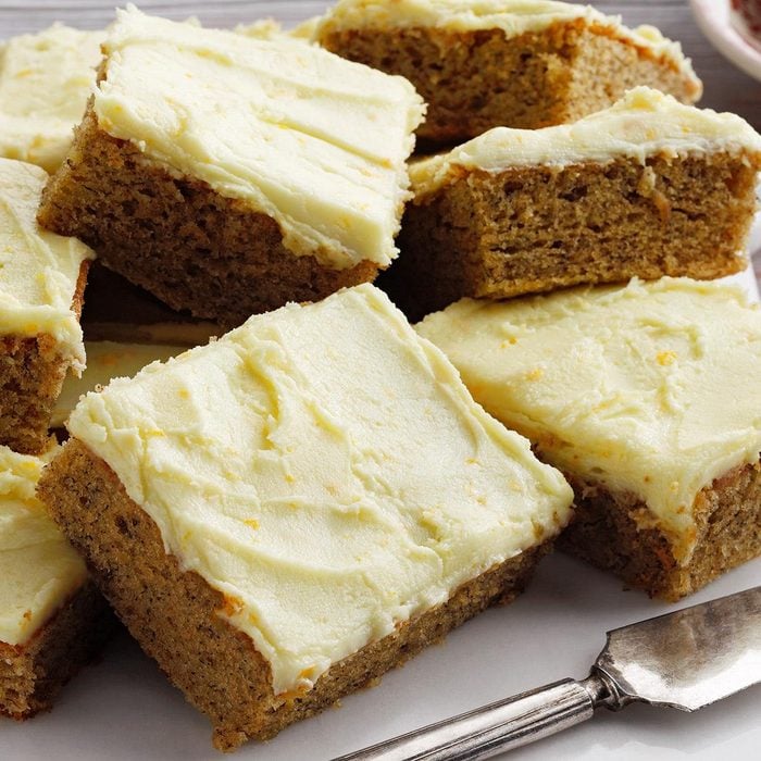 Banana Bars with Orange Frosting