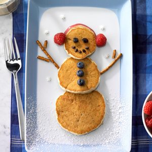 Banana Pancake Snowmen