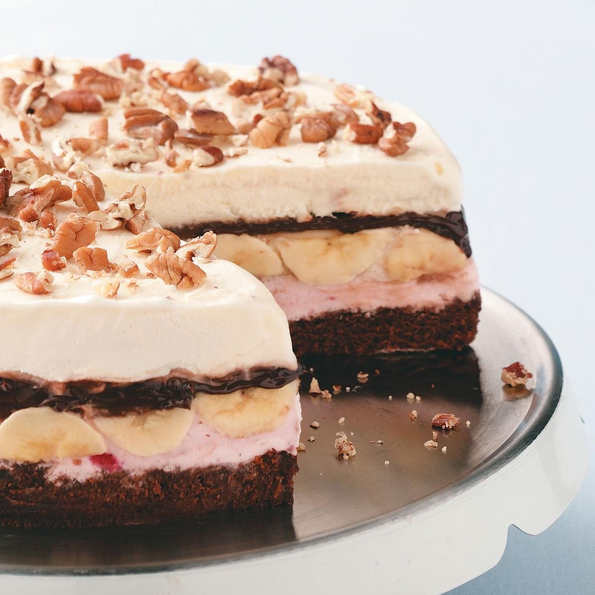 Banana Split Brownie Cake