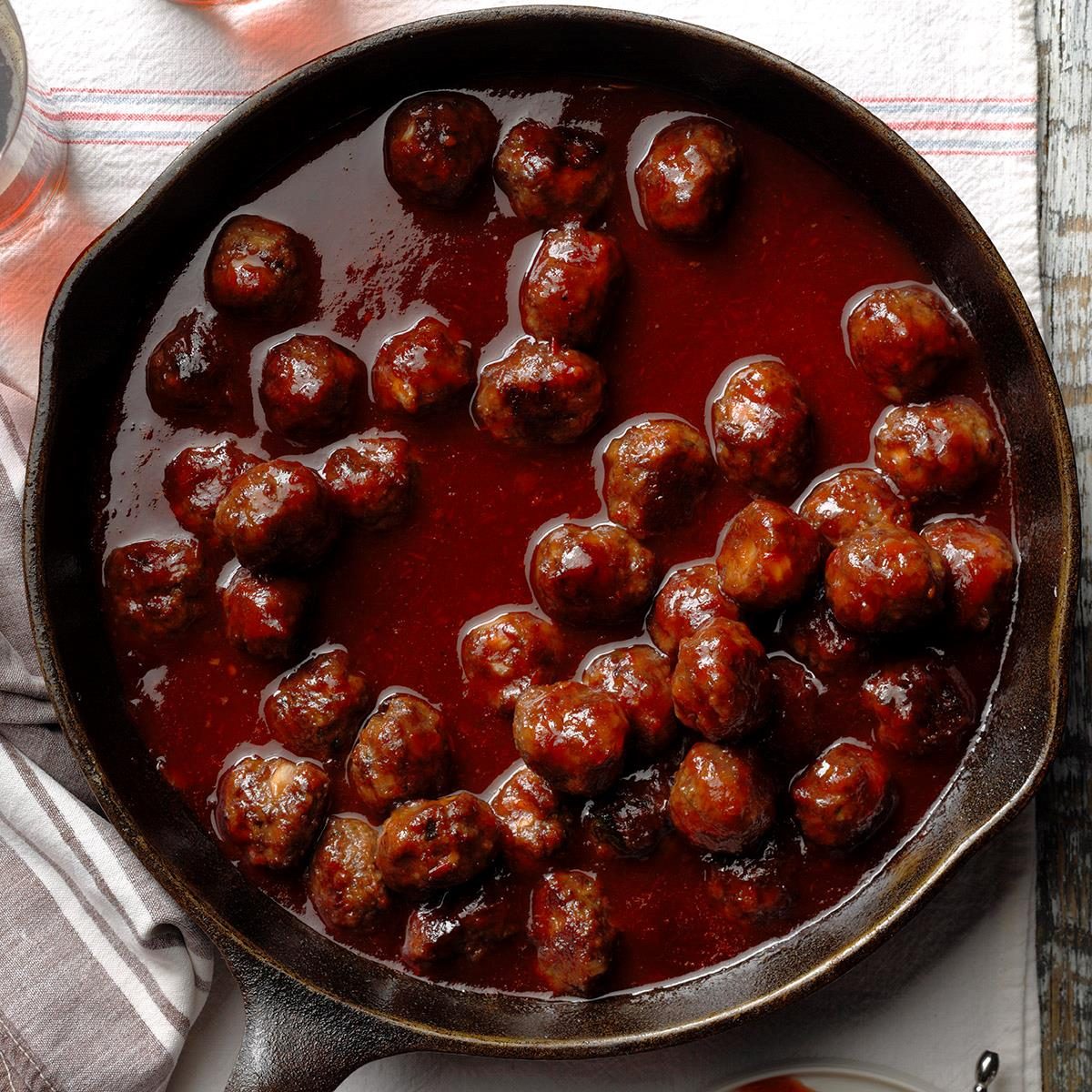 Barbecued Meatballs Recipe | Taste of Home