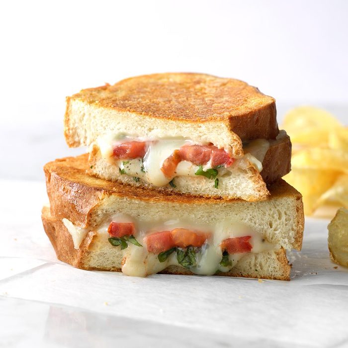 Basil-Tomato Grilled Cheese