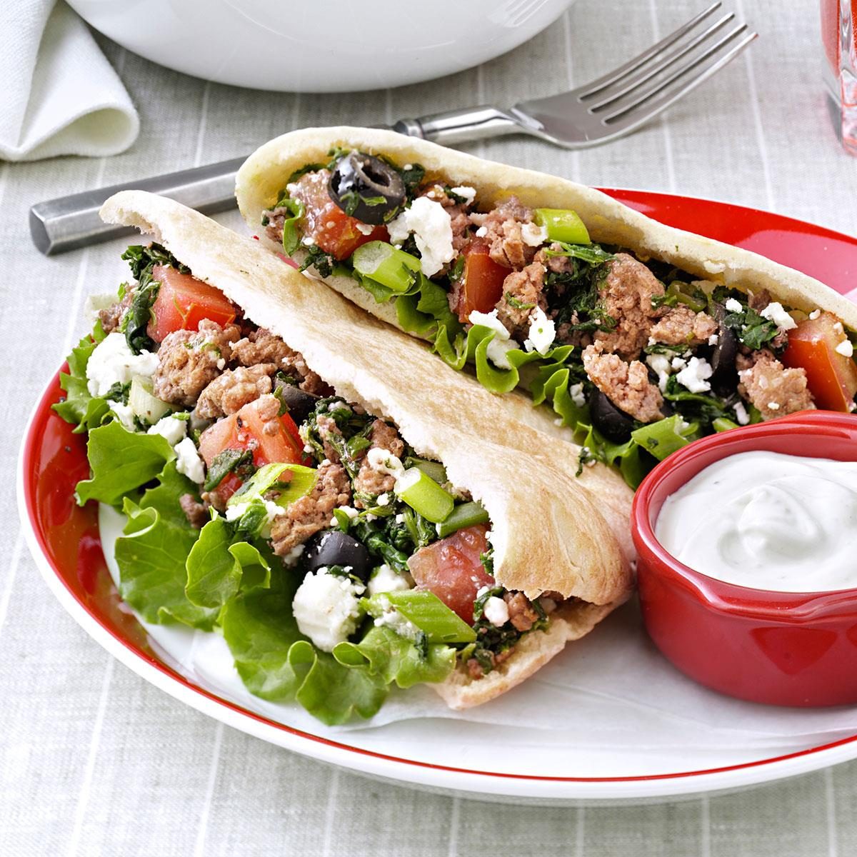 Beef & Spinach Gyros