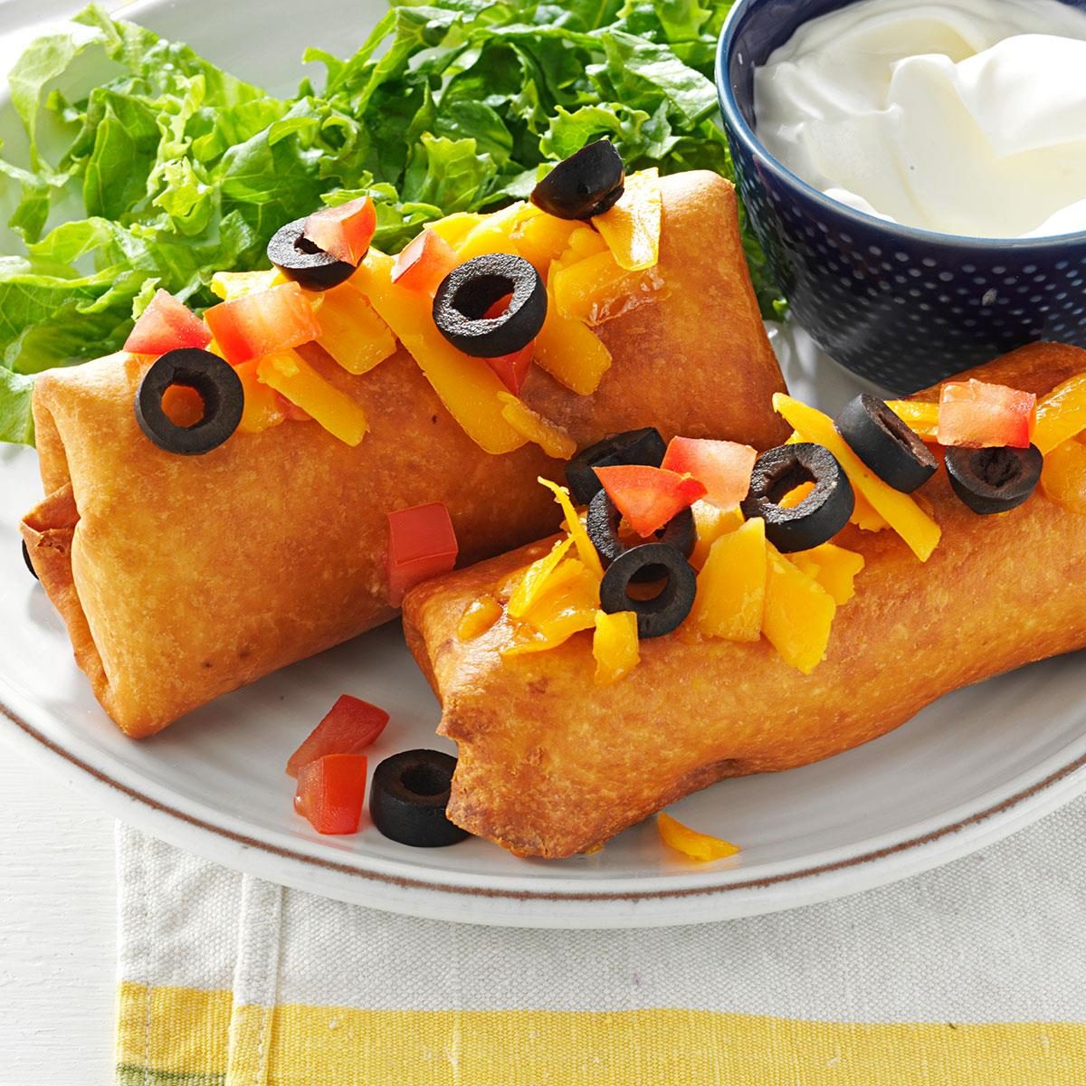 Ground Beef Chimichangas Recipe - Mexican.
