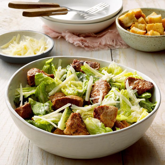 Blackened Pork Caesar Salad