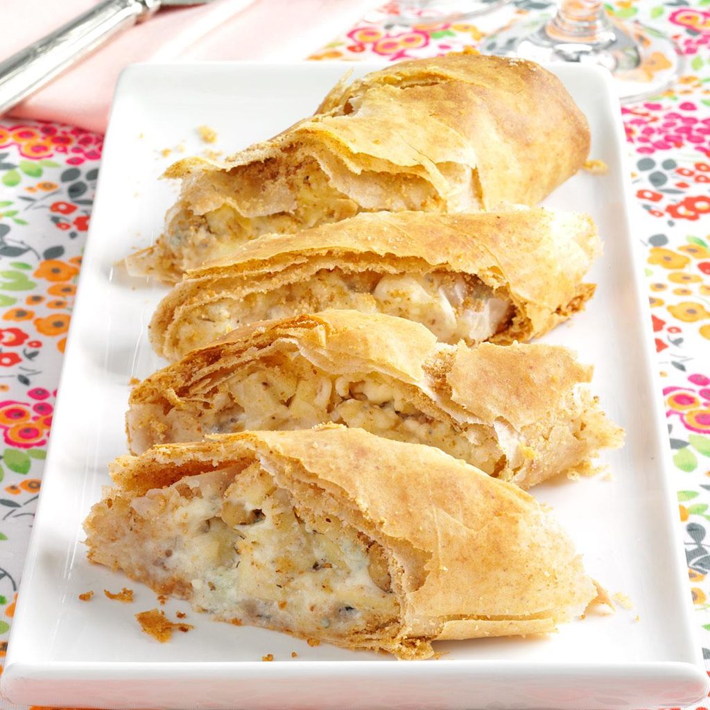 Blue Cheese-Apple Strudels