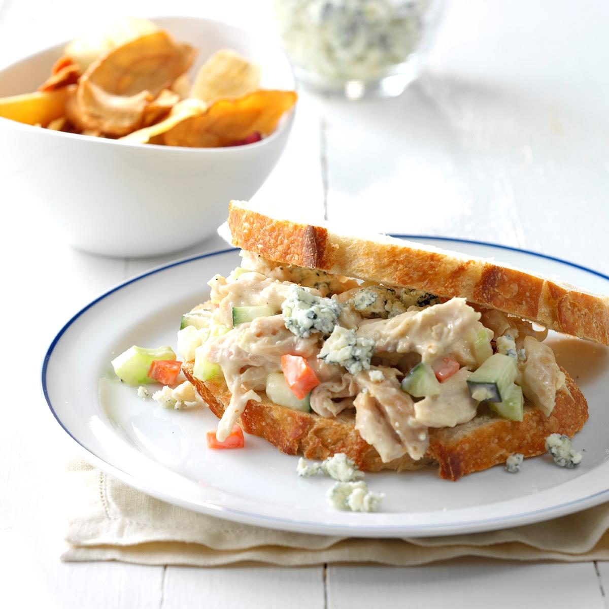 Day 6 Lunch: Blue Cheese Chicken Salad Sandwiches