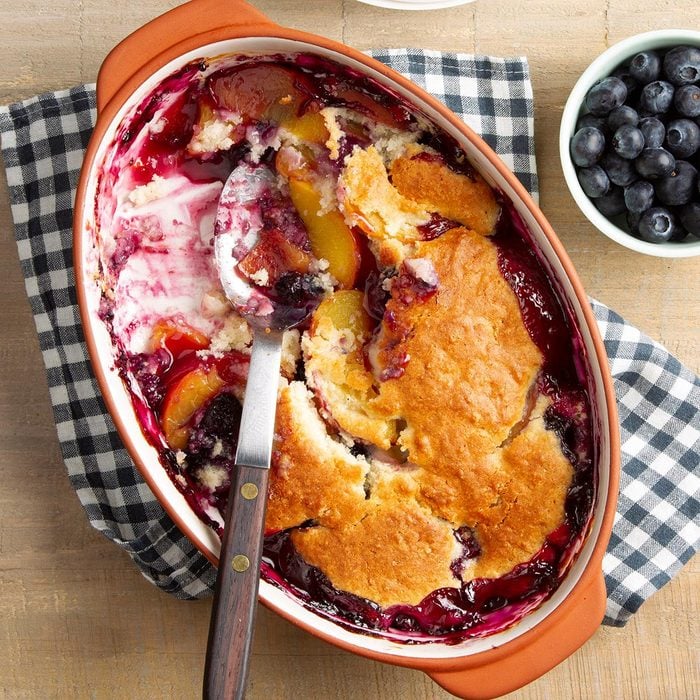 Peach Blueberry Cobbler