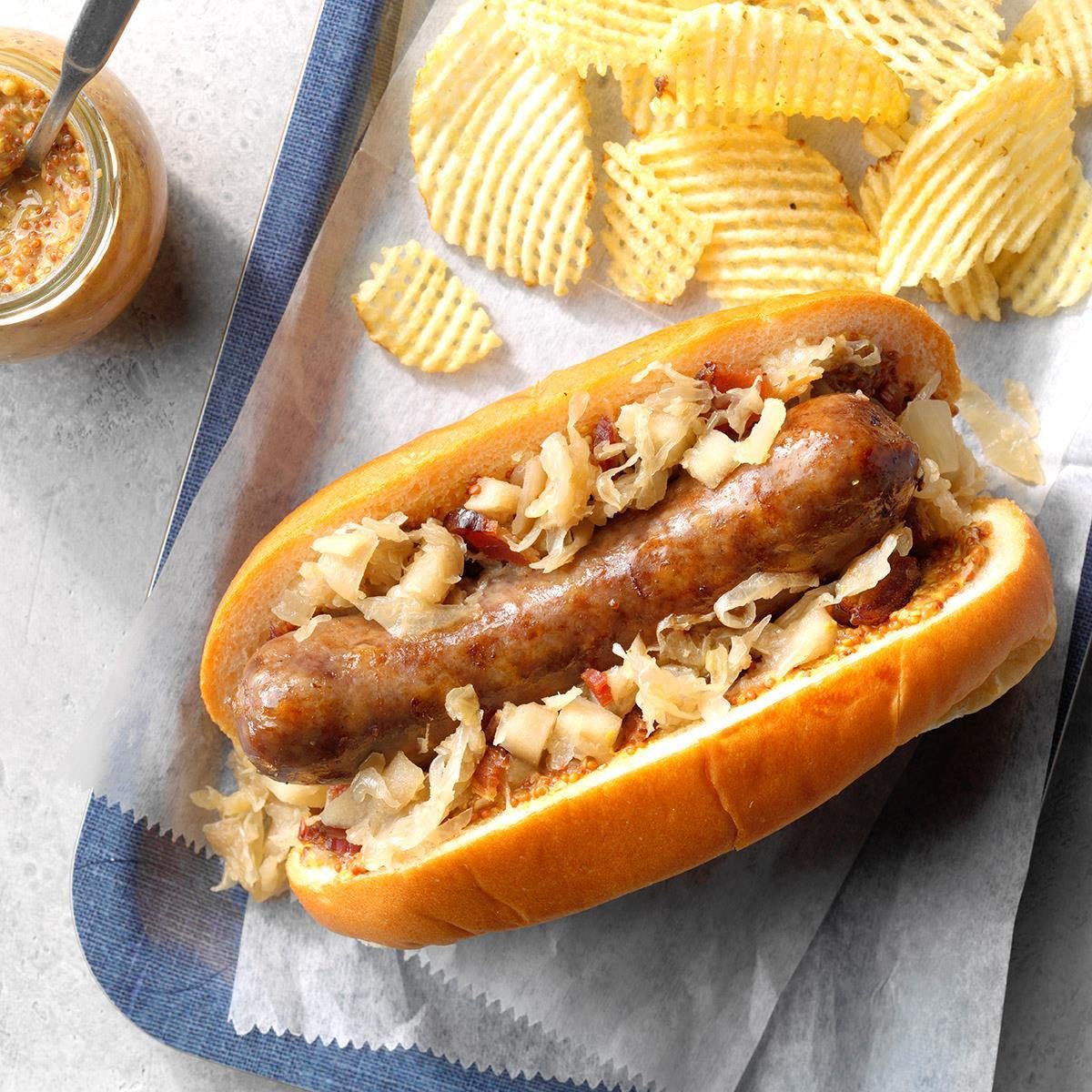 Day 28: Brats with Sauerkraut	