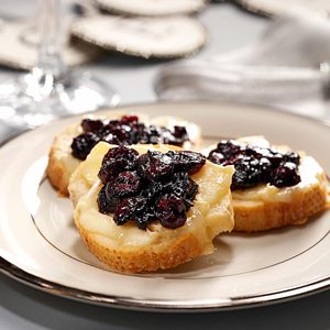 Brie Toasts with Cranberry Compote