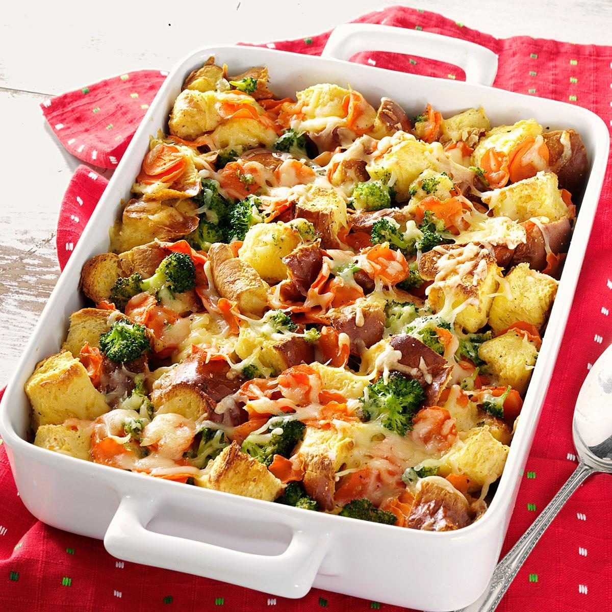 Broccoli and Carrot Cheese Bake