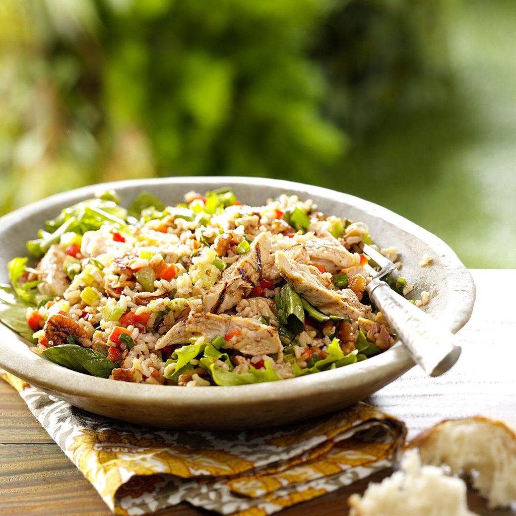 Brown Rice Salad with Grilled Chicken
