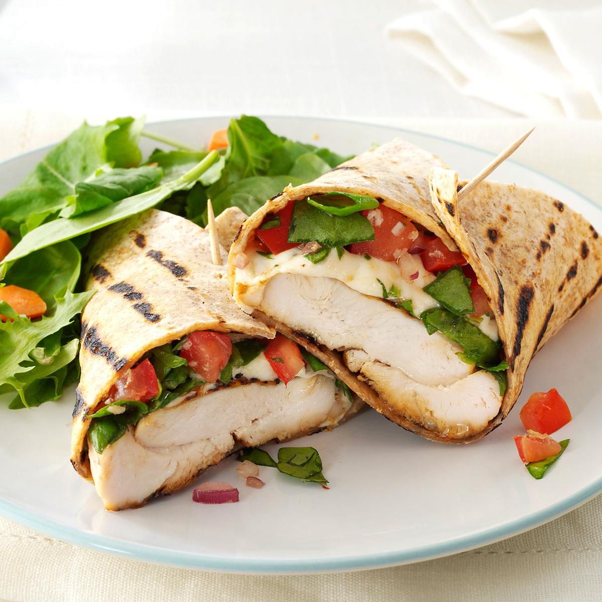 Bruschetta Chicken Wraps