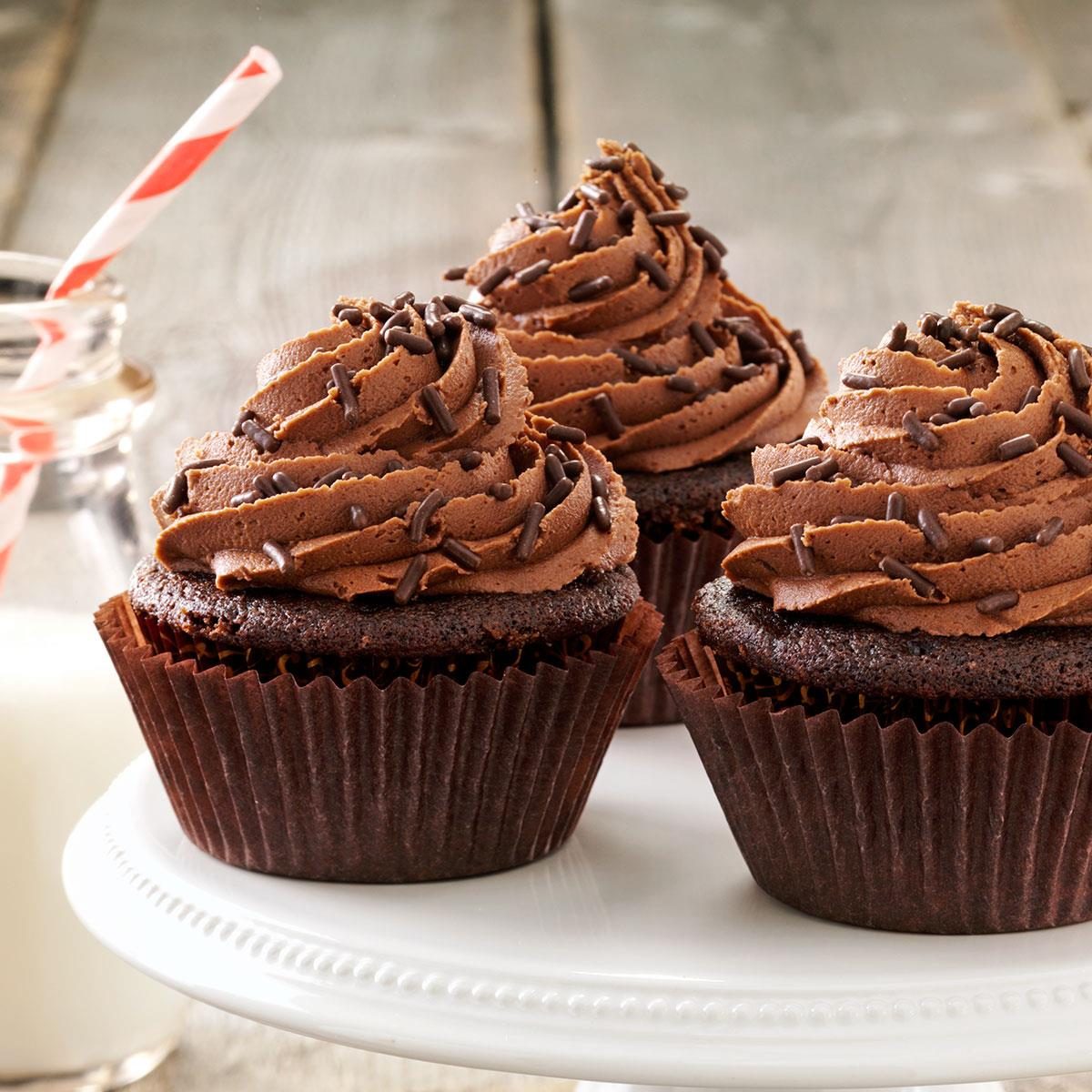 Buttermilk Chocolate Cupcakes Recipe | Taste of Home