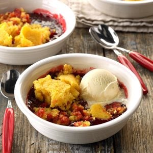 Cake & Berry Campfire Cobbler