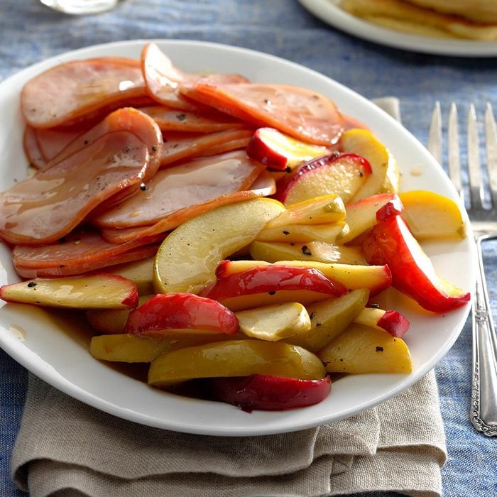 Canadian Bacon with Apples